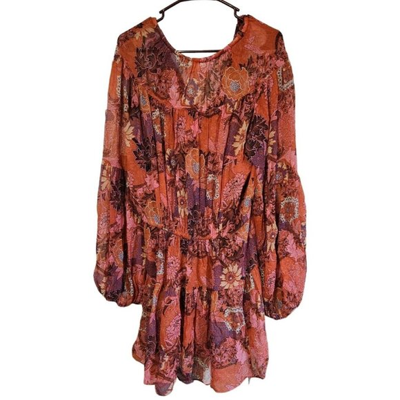 A. L. C. Puffed Sleeve Dress With Slip/Tank Sz 12 - Picture 2 of 8